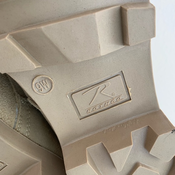 New Rothco Sand Suede Lace Up Combat Jungle Boots Men’s 9W - Picture 10 of 12